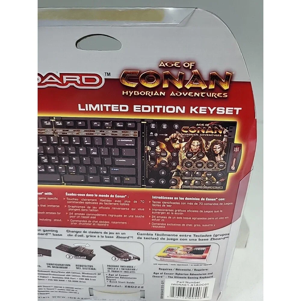 ZBoard Age of Conan Hydorian Limited Edition Gaming Keyset New Schwarzenegger